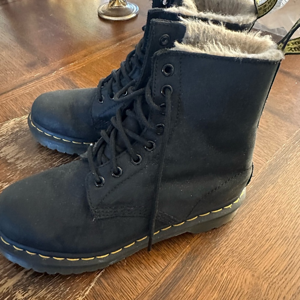 doc martens lined with faux fur